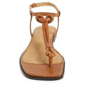 FRAME Leather Sandal Le Lunit T-strap Brown Tobacco New no box